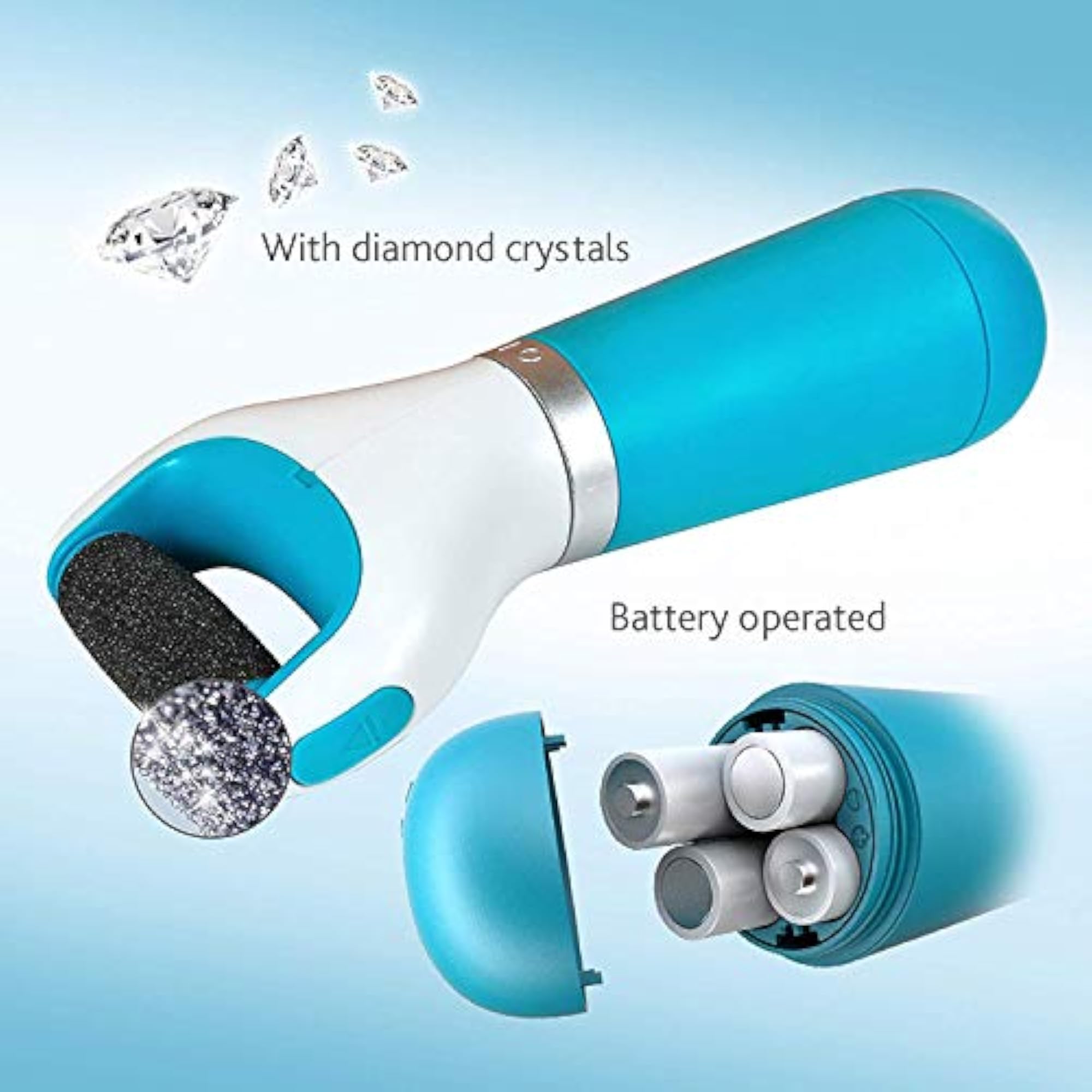 Diamond Crystal Foot Scrubber, Electronic Callus Remover